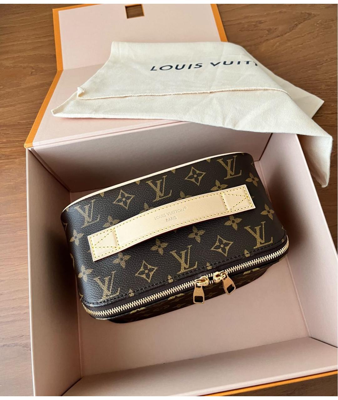 LOUIS VUITTON Коричневая косметичка, фото 3