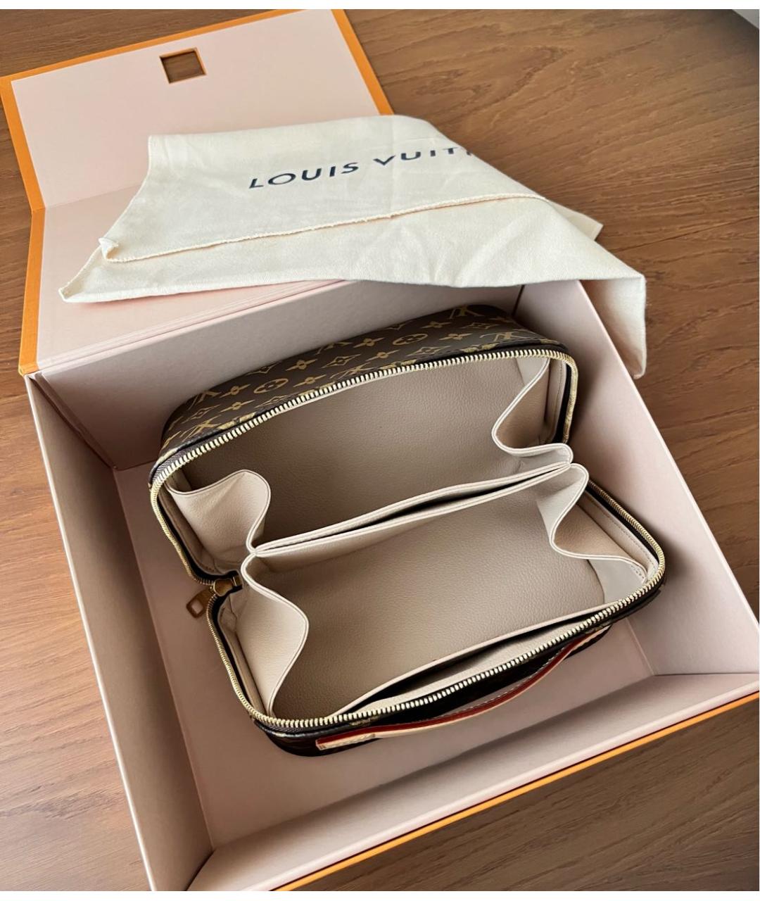 LOUIS VUITTON Коричневая косметичка, фото 6