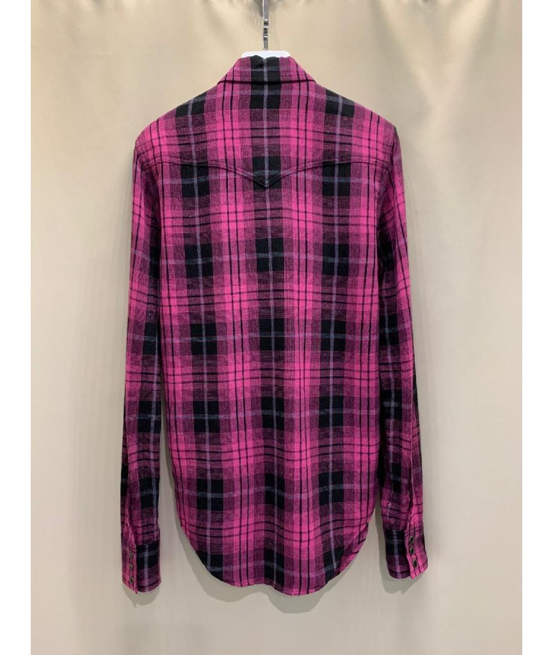 SAINT LAURENT Фуксия вискозная рубашка, фото 3