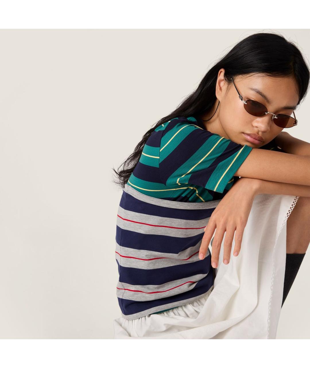 MIU MIU Коричневые металлические солнцезащитные очки, фото 3