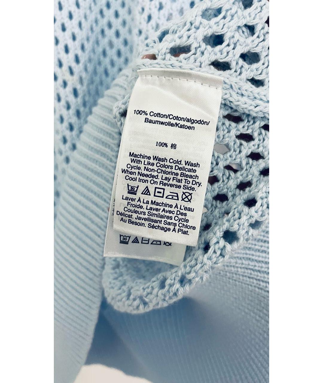 DKNY Голубой хлопковый джемпер / свитер, фото 4