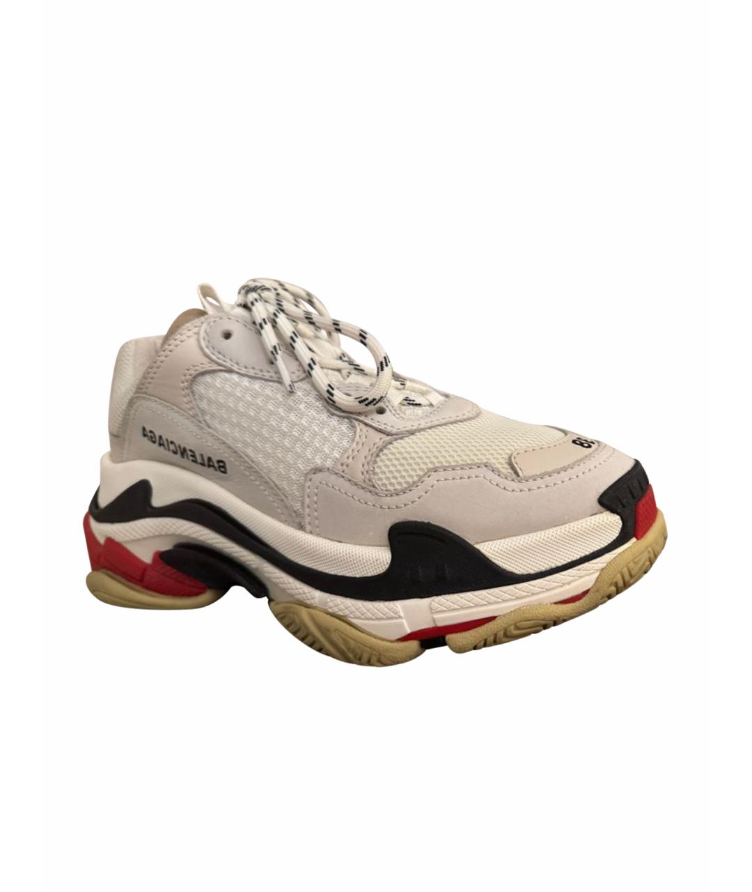 BALENCIAGA Белые текстильные кроссовки, фото 1