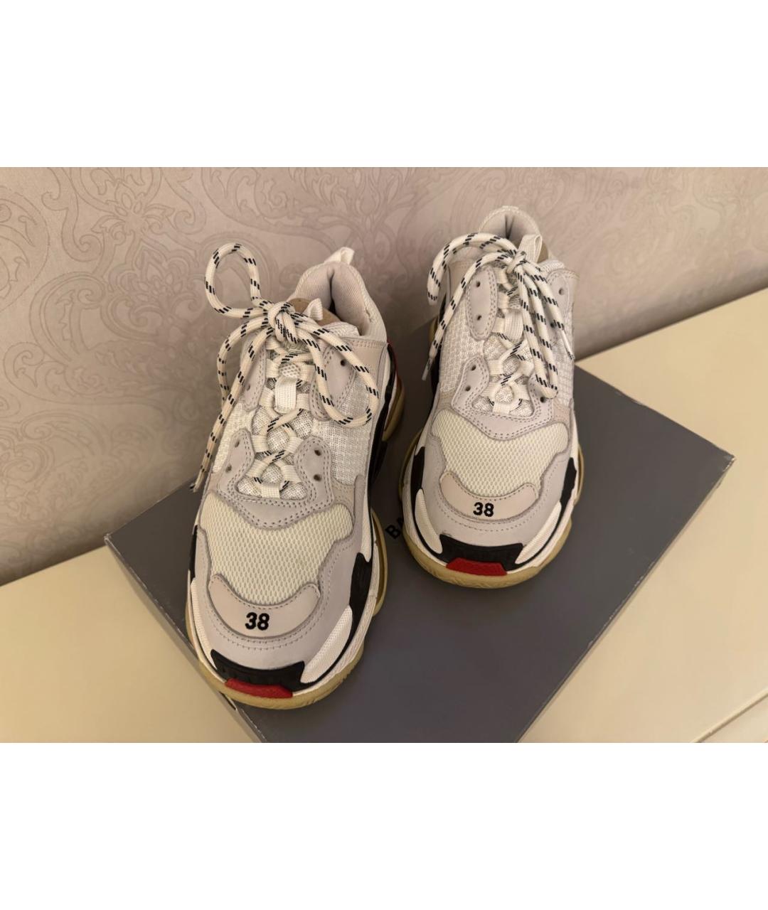 BALENCIAGA Белые текстильные кроссовки, фото 2