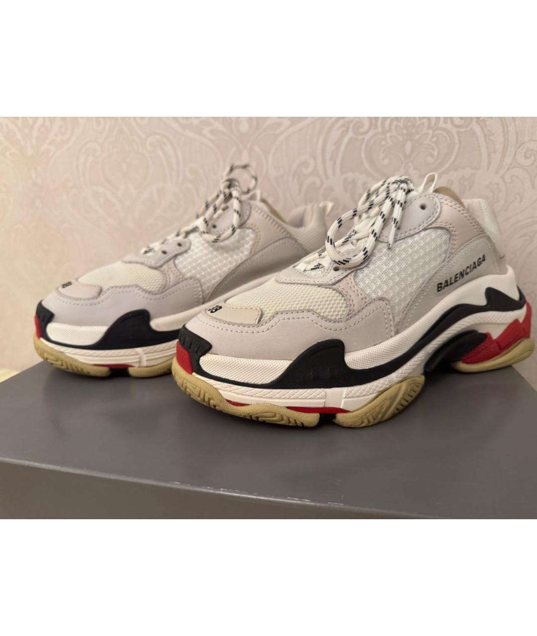 BALENCIAGA Белые текстильные кроссовки, фото 7