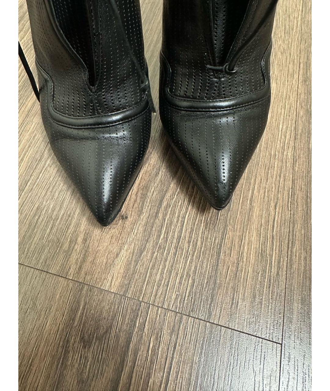 FENDI Черные кожаные ботильоны, фото 5