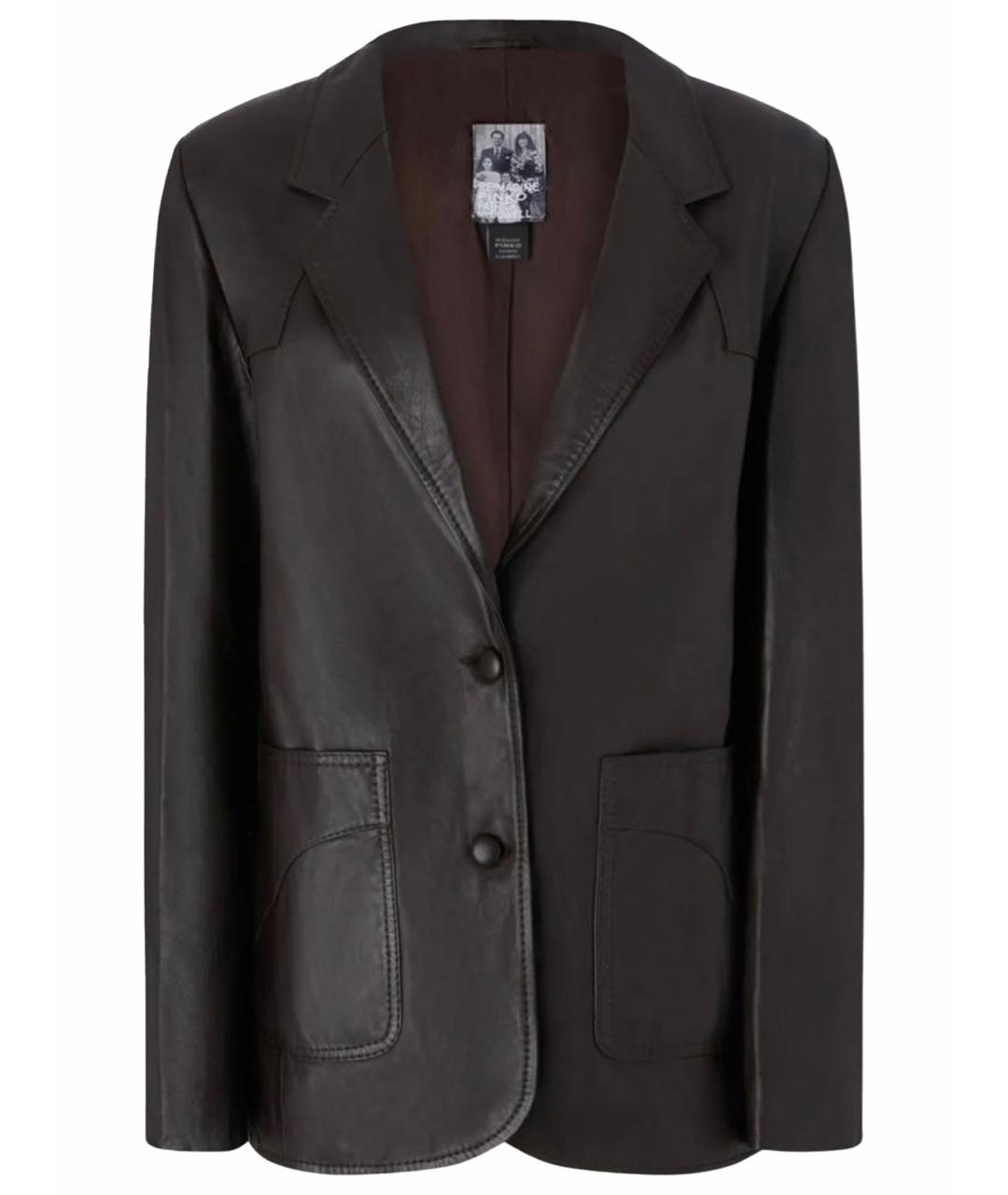 PINKO Коричневая кожаная куртка, фото 1