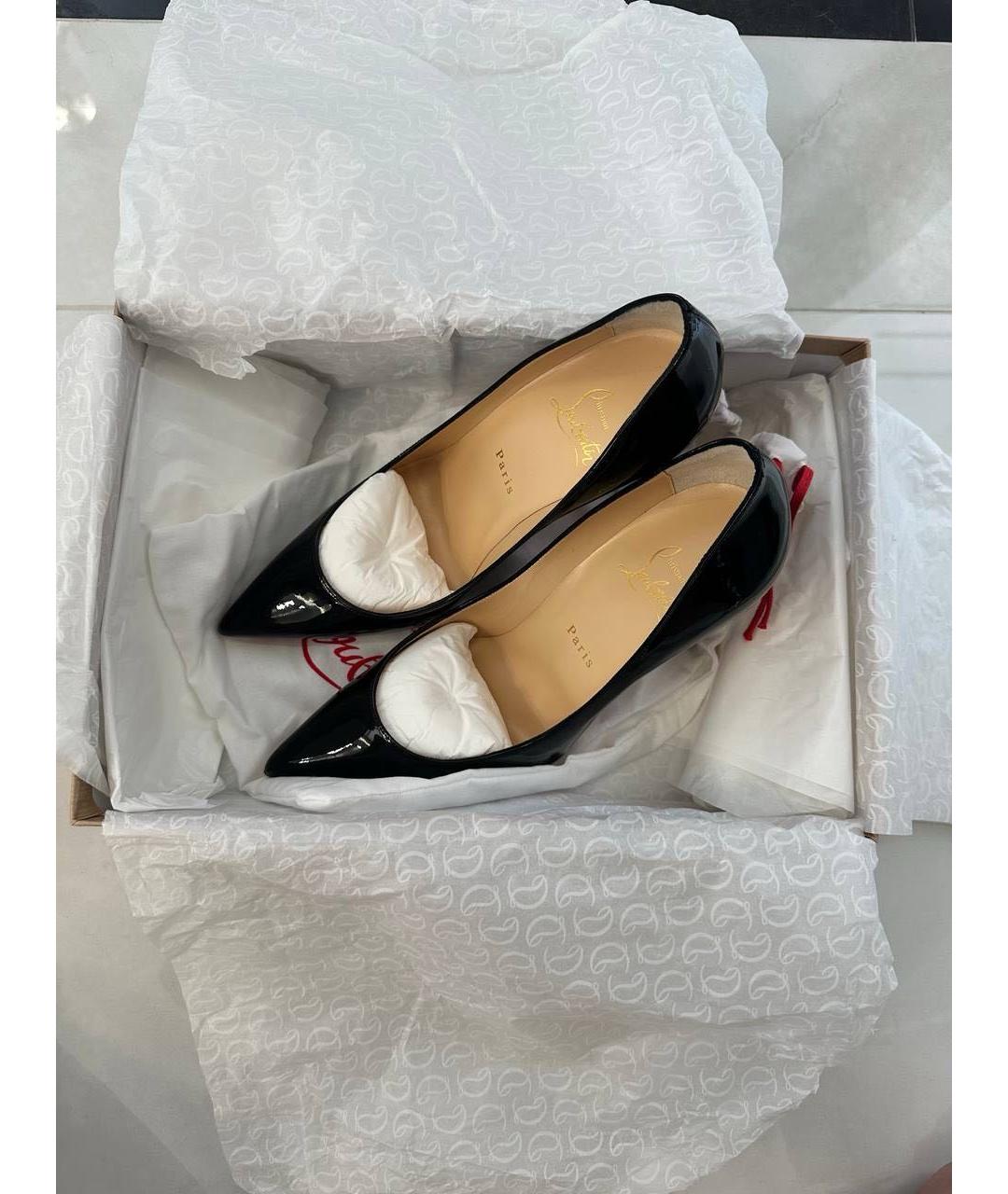 CHRISTIAN LOUBOUTIN Черные туфли из лакированной кожи, фото 2