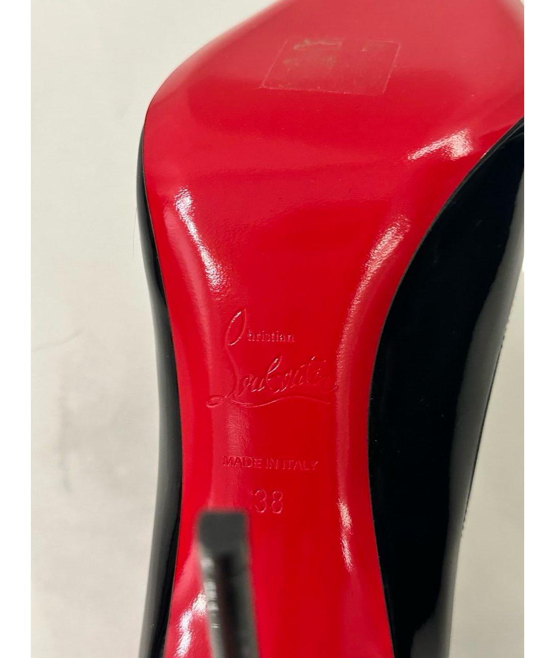 CHRISTIAN LOUBOUTIN Черные туфли из лакированной кожи, фото 4