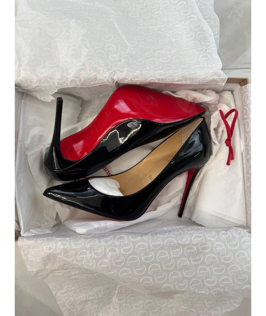 CHRISTIAN LOUBOUTIN Черные туфли из лакированной кожи, фото 3
