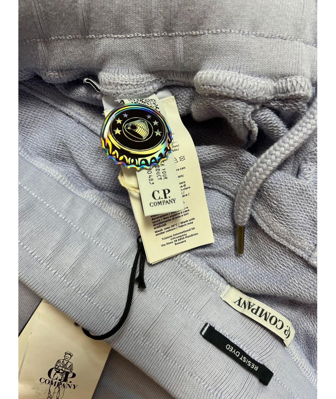 CP COMPANY Голубые хлопковые шорты, фото 4