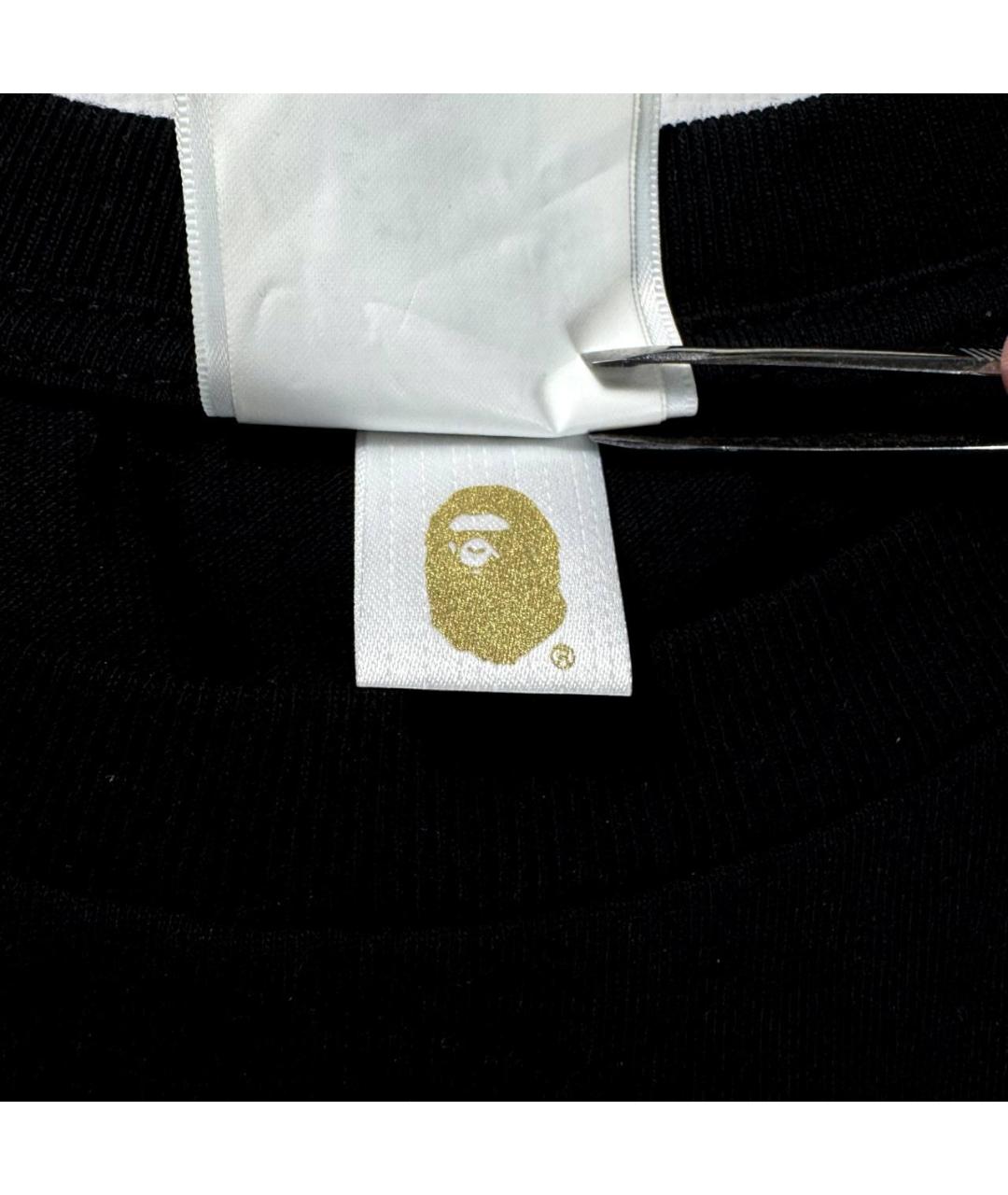 BAPE Черная хлопковая футболка, фото 5