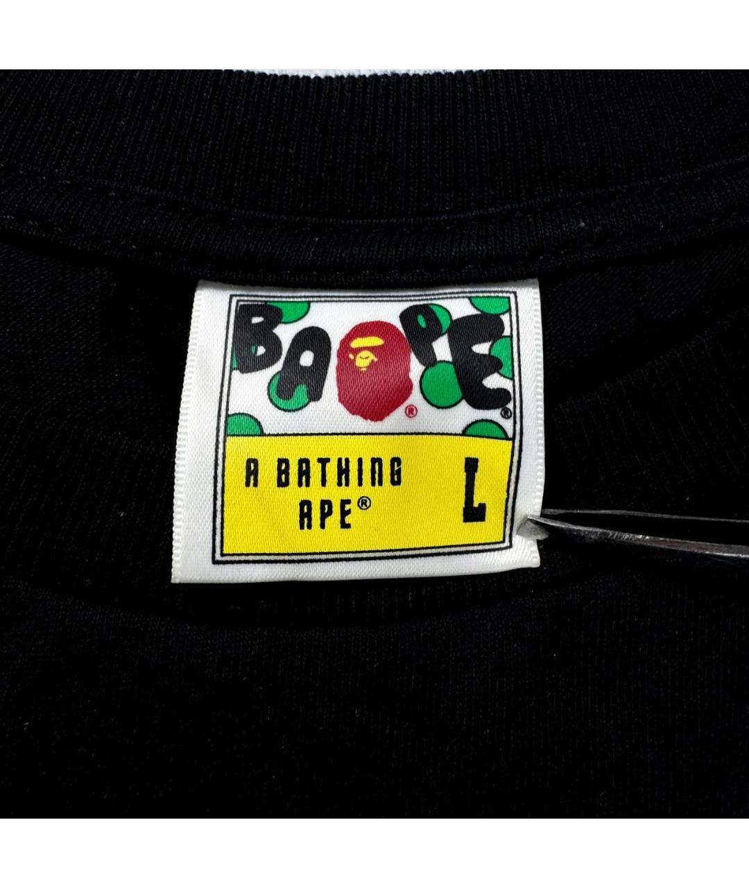 BAPE Черная хлопковая футболка, фото 4