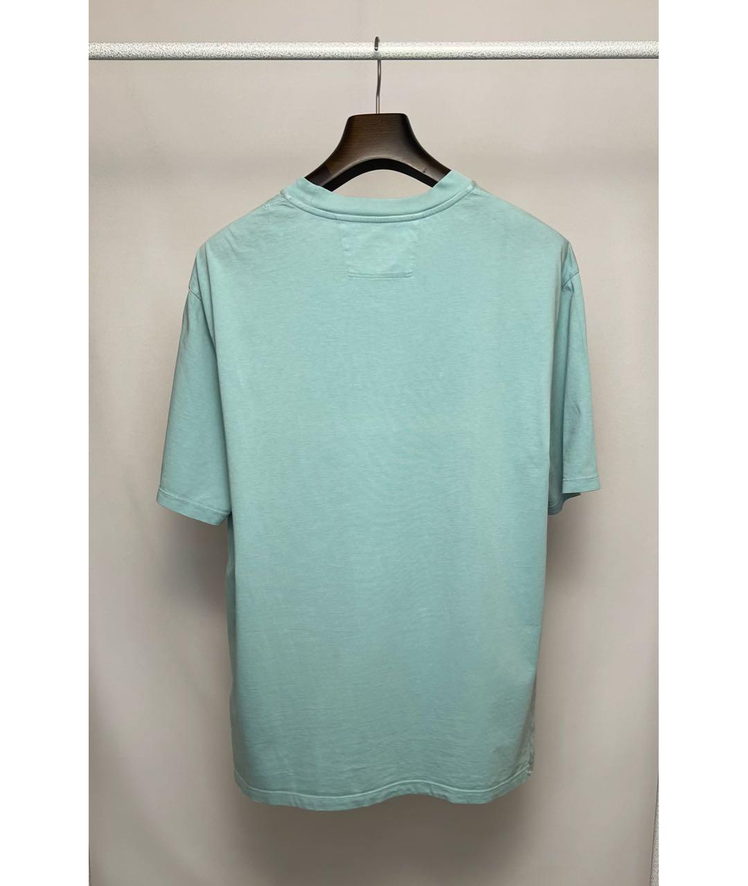 CP COMPANY Голубая хлопковая футболка, фото 4