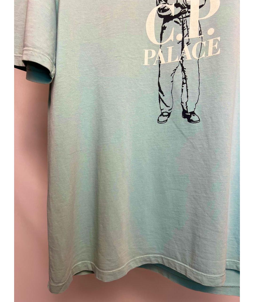 CP COMPANY Голубая хлопковая футболка, фото 3