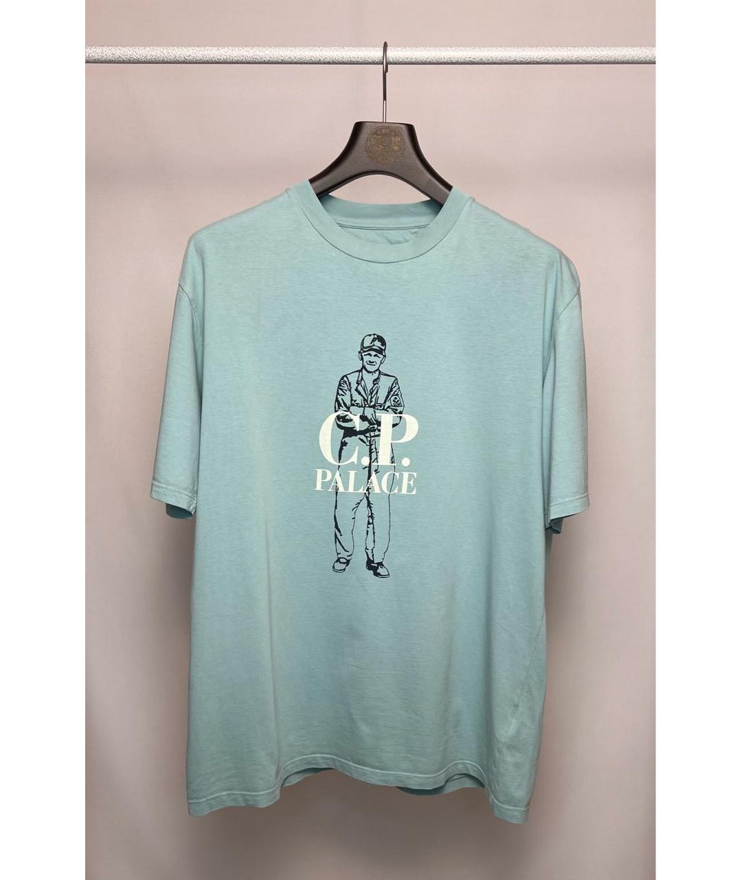 CP COMPANY Голубая хлопковая футболка, фото 6