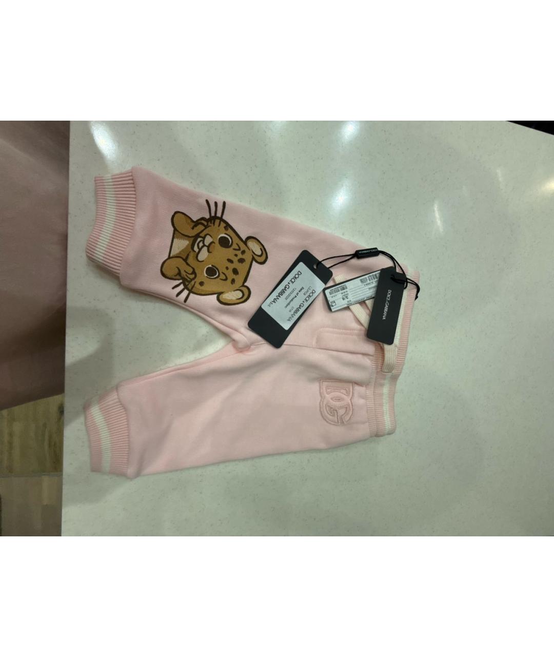 DOLCE&GABBANA Розовые хлопковые брюки и шорты, фото 3