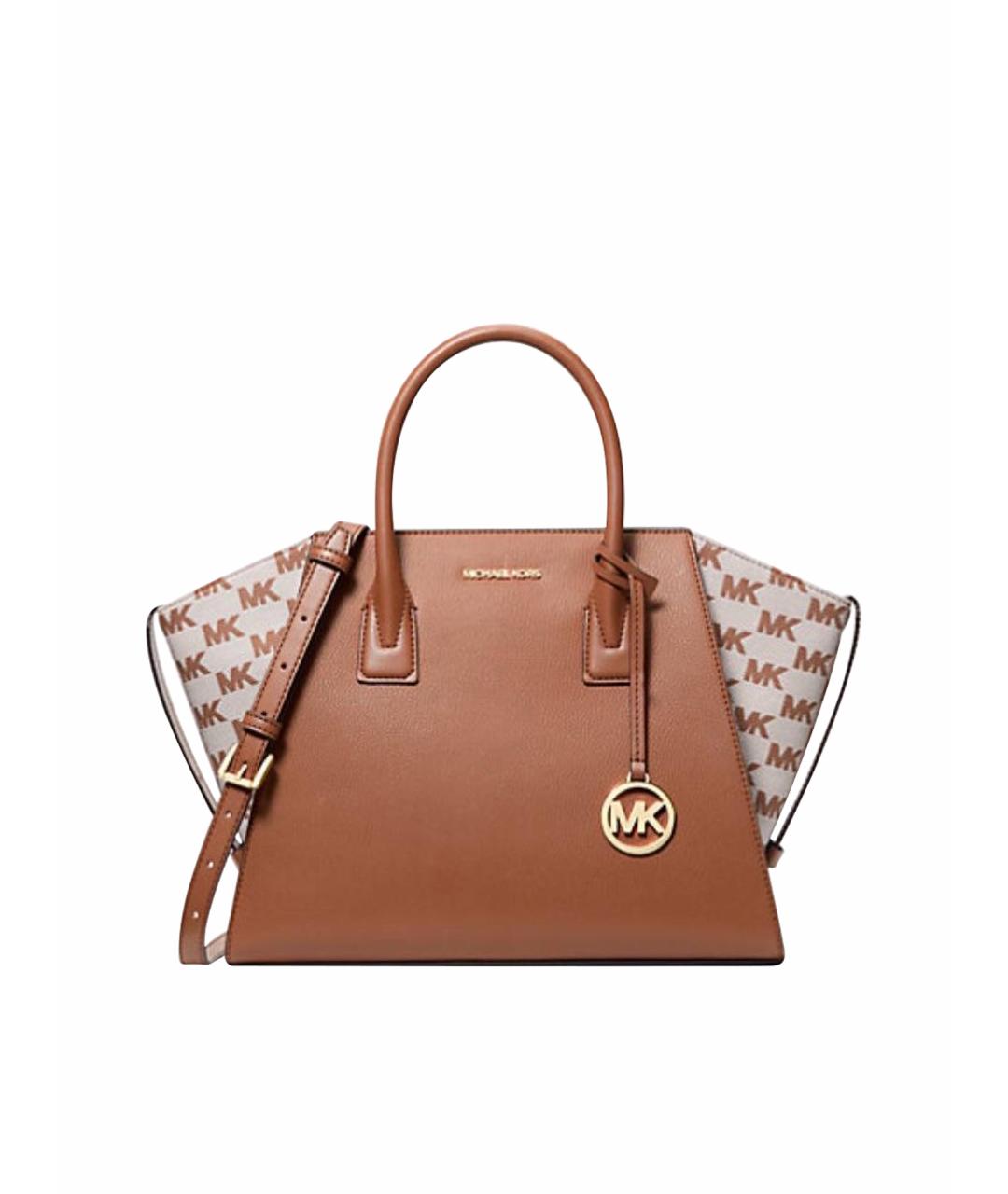 MICHAEL KORS Коричневая кожаная сумка тоут, фото 1