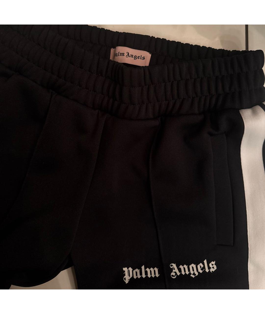 PALM ANGELS Черные полиэстеровые брюки узкие, фото 4