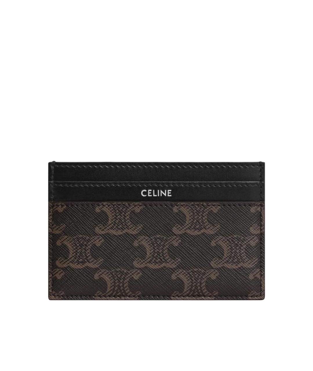 CELINE Коричневая визитница, фото 1