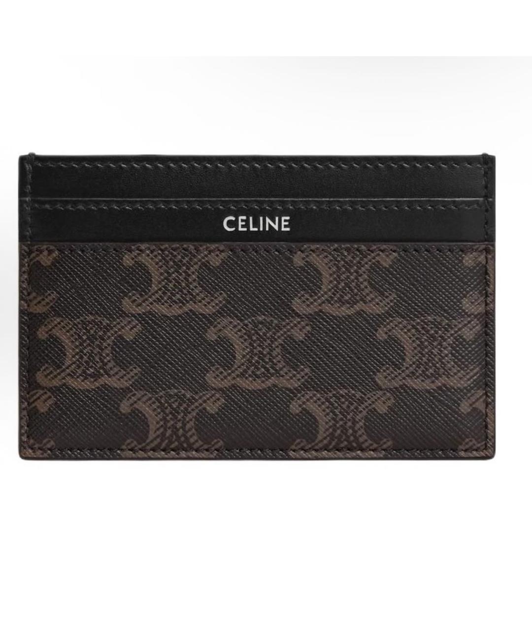 CELINE Коричневая визитница, фото 4