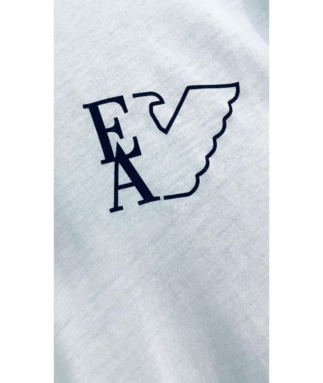 EMPORIO ARMANI Белая хлопковая футболка, фото 2