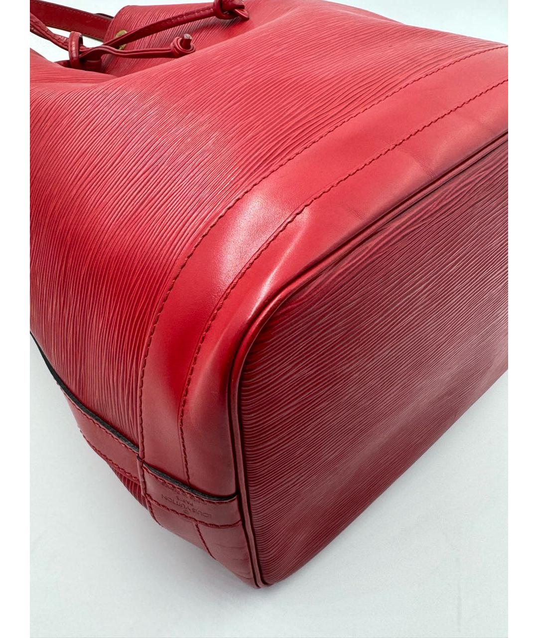 LOUIS VUITTON Красная кожаная сумка тоут, фото 5