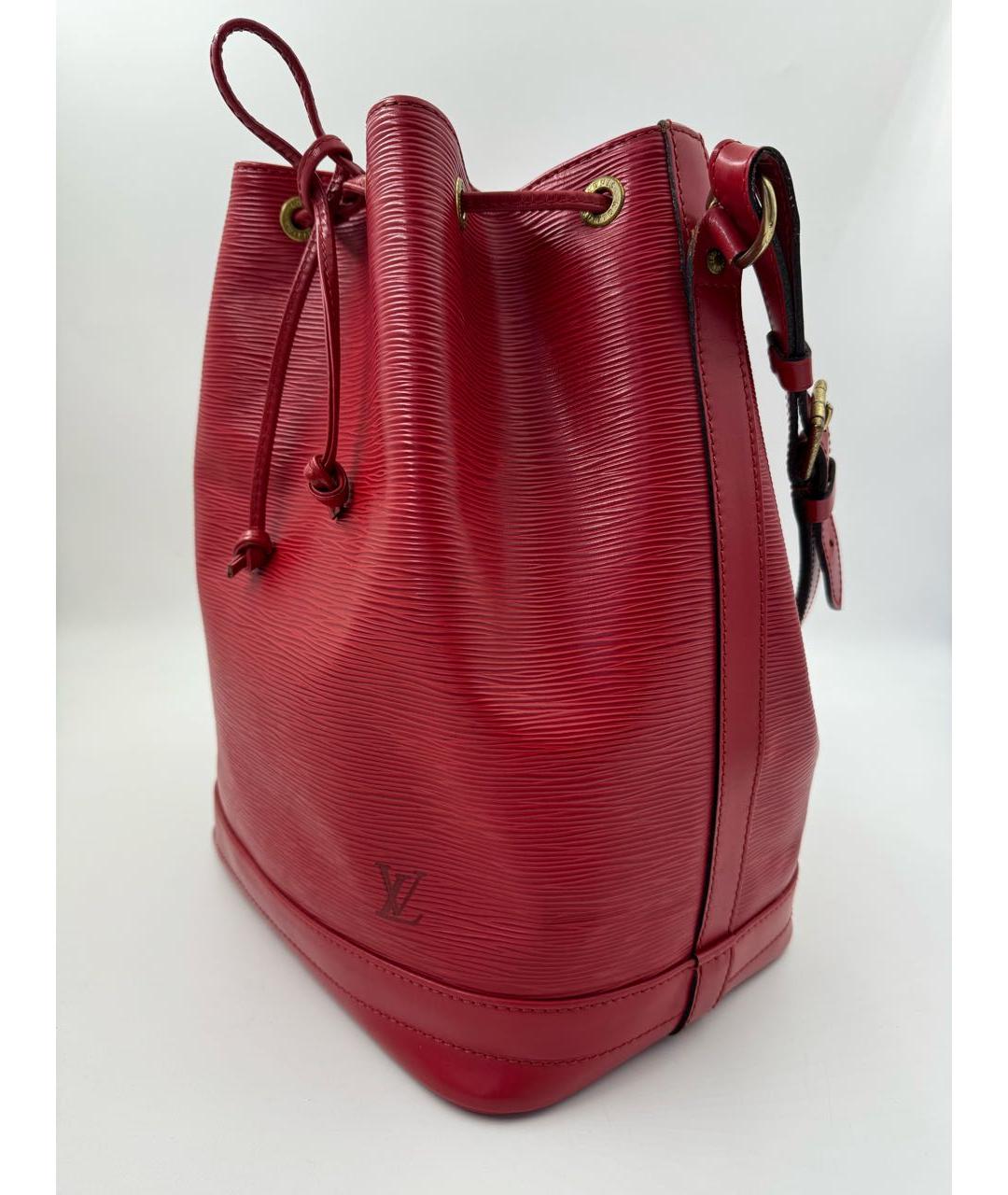 LOUIS VUITTON Красная кожаная сумка тоут, фото 3