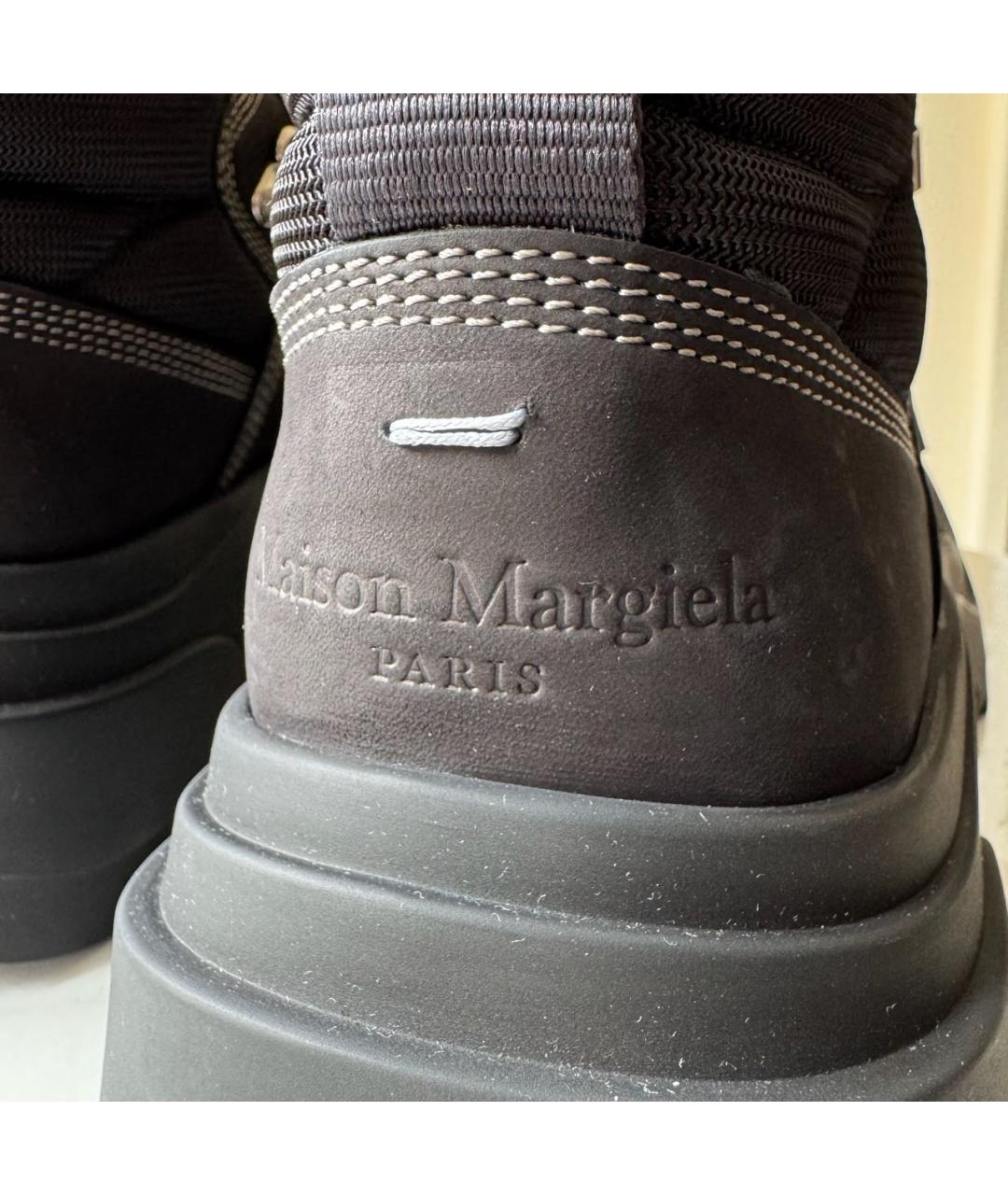 MAISON MARGIELA Черные нубуковые ботинки, фото 5