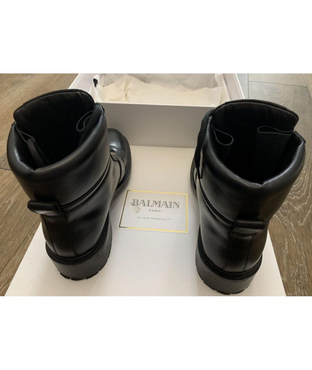BALMAIN Черные кожаные полусапоги, фото 3