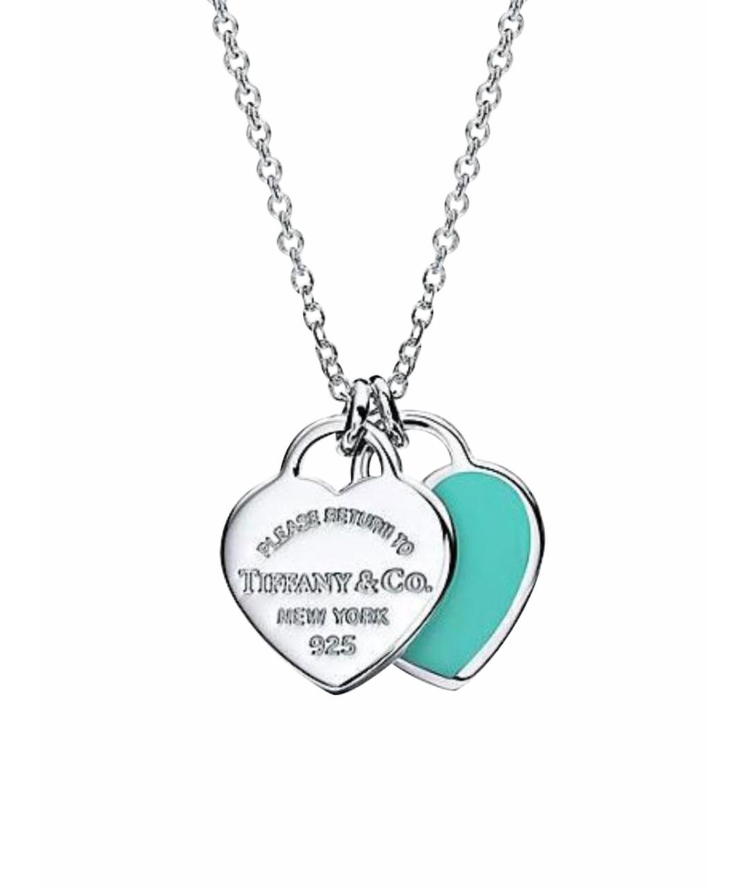 TIFFANY&CO Голубая серебряная подвеска, фото 4