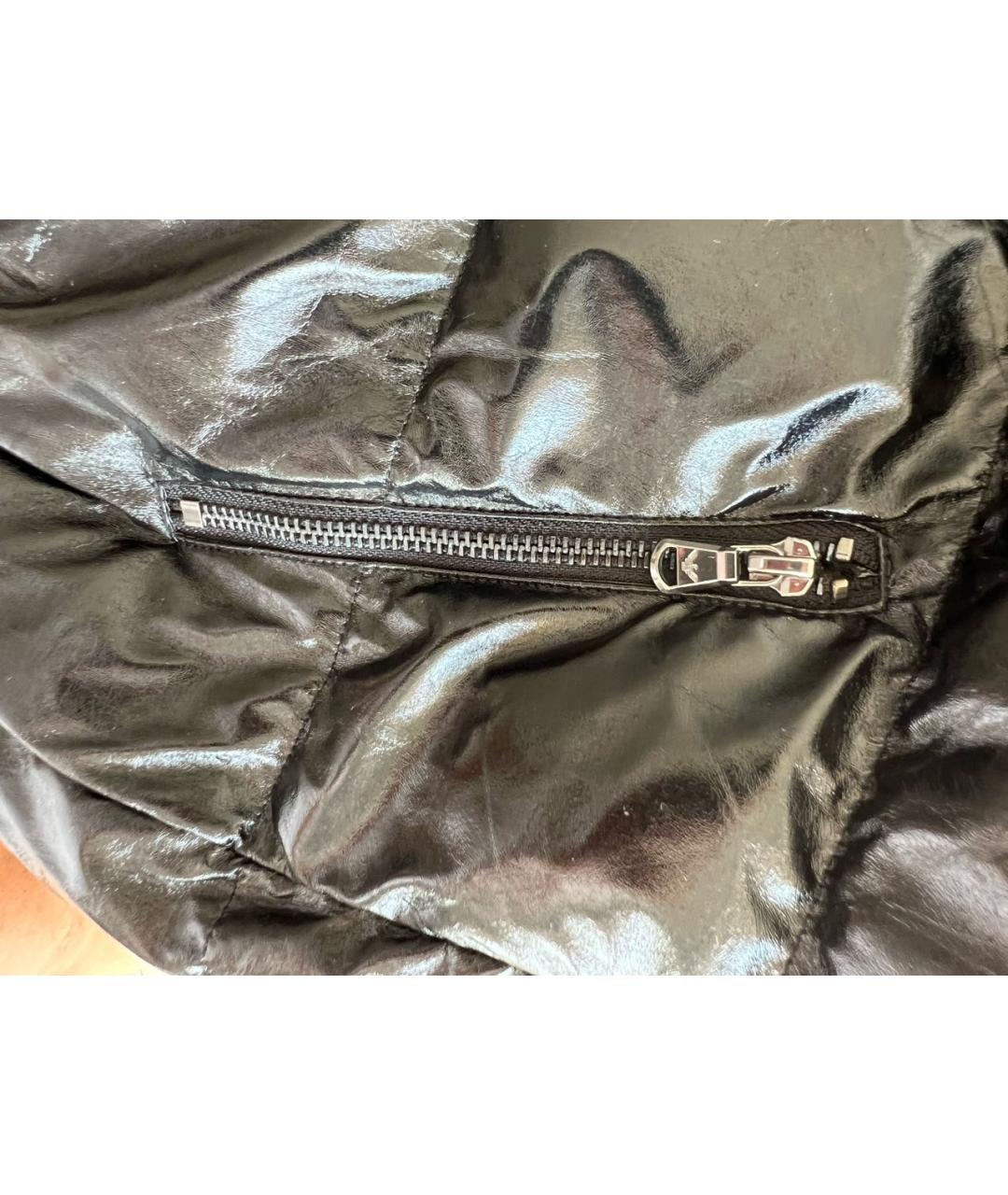 EMPORIO ARMANI Черная полиуретановая куртка, фото 7