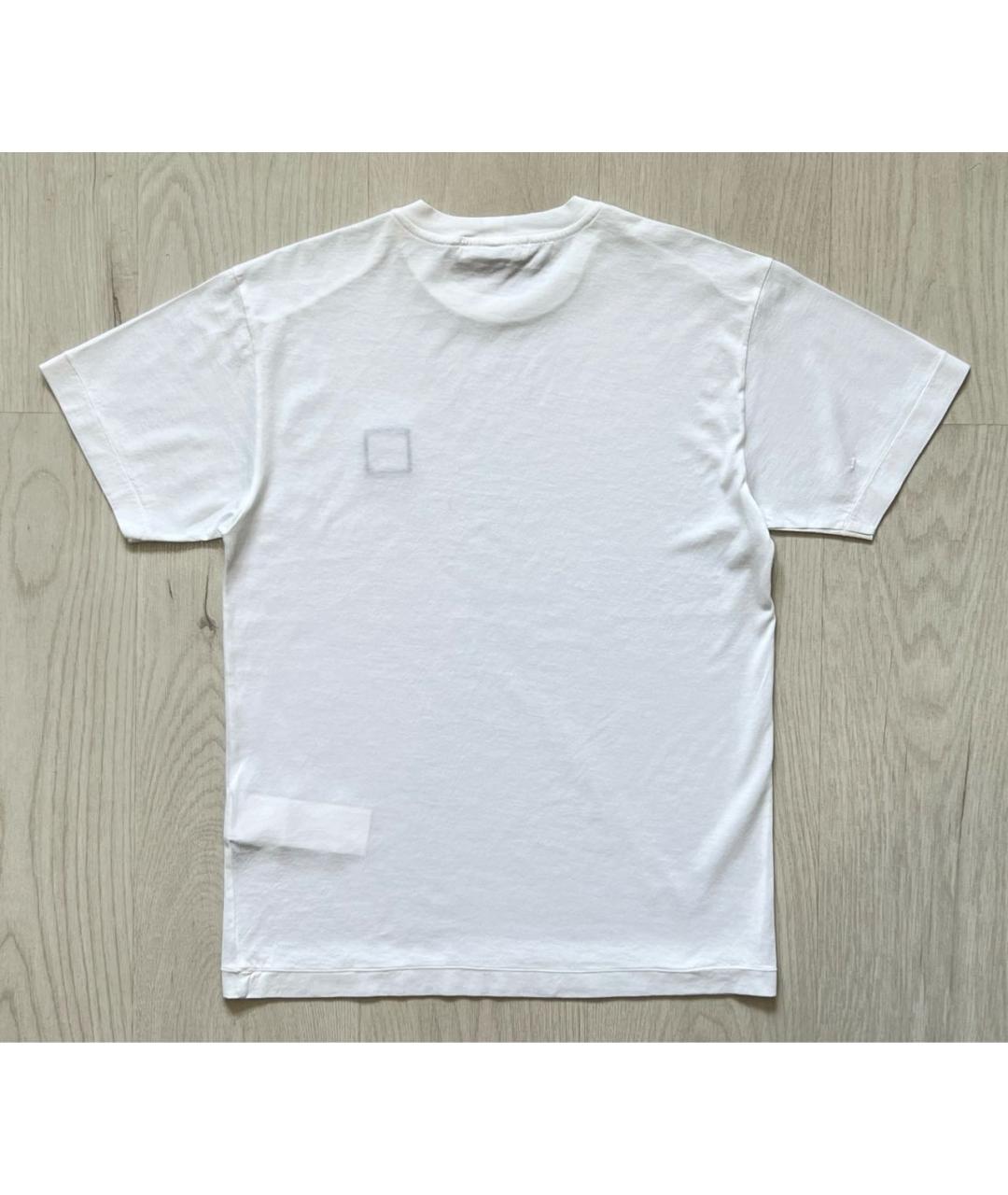 STONE ISLAND Белая хлопковая футболка, фото 2