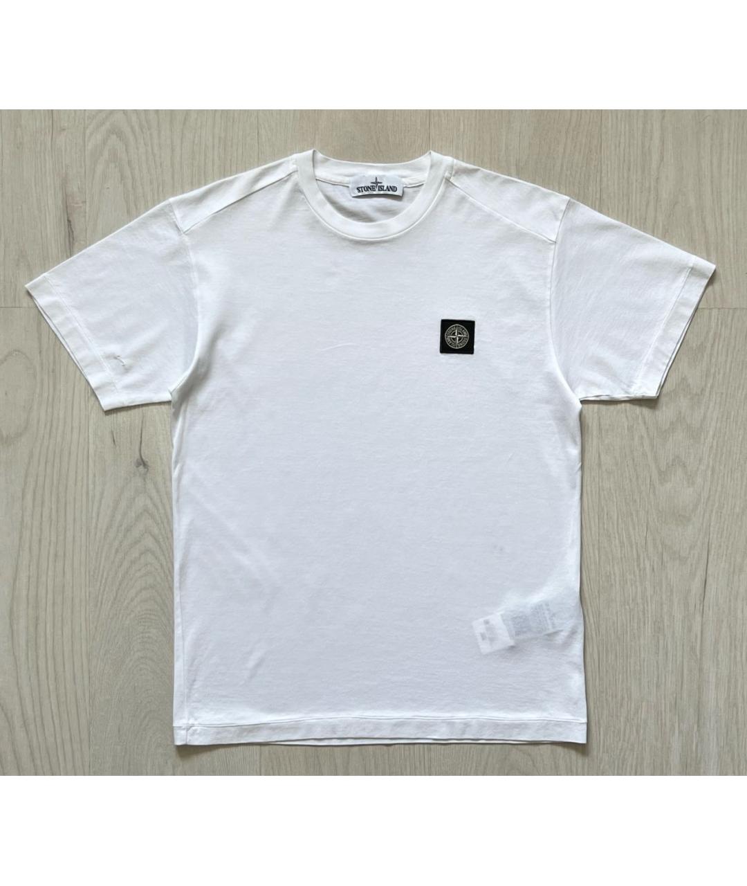STONE ISLAND Белая хлопковая футболка, фото 7