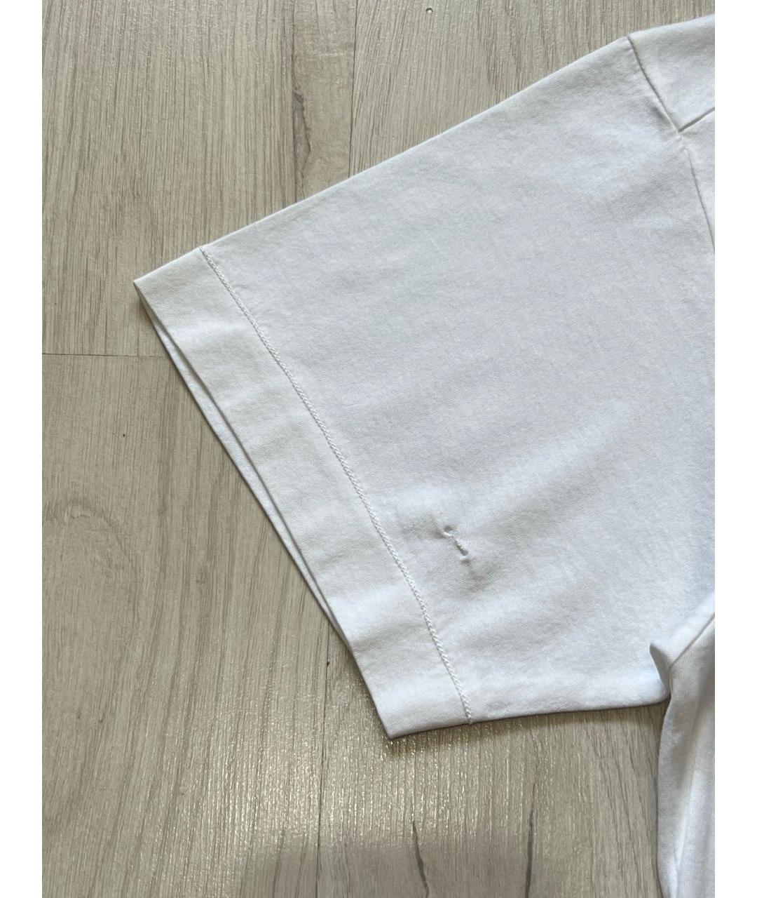 STONE ISLAND Белая хлопковая футболка, фото 5