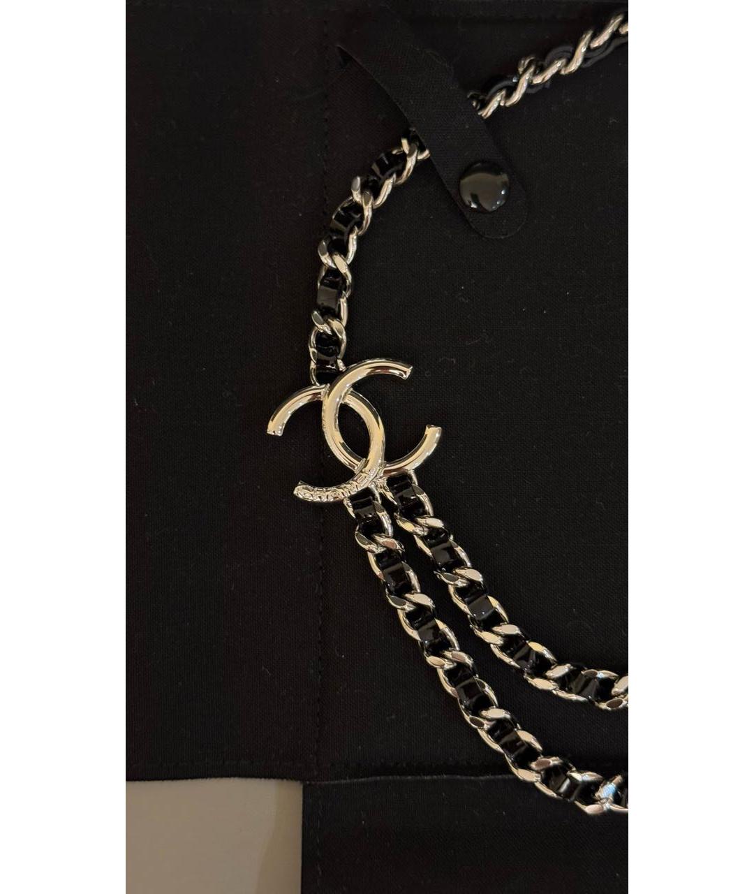 CHANEL Черное металлическое колье, фото 2