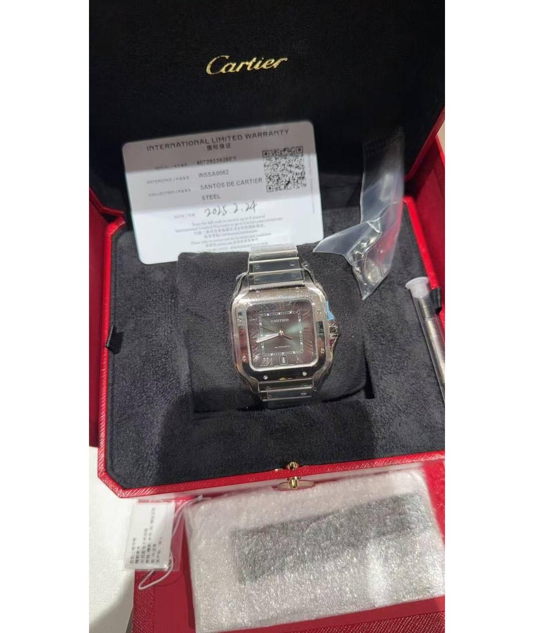 CARTIER Серебряные часы, фото 6