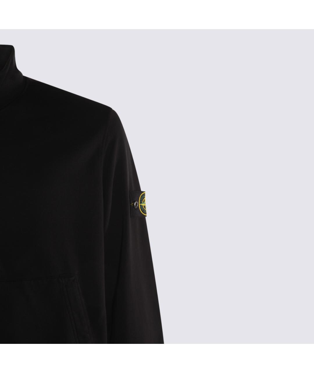 STONE ISLAND Черный хлопковый джемпер / свитер, фото 3