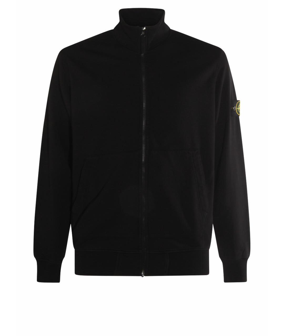 STONE ISLAND Черный хлопковый джемпер / свитер, фото 1