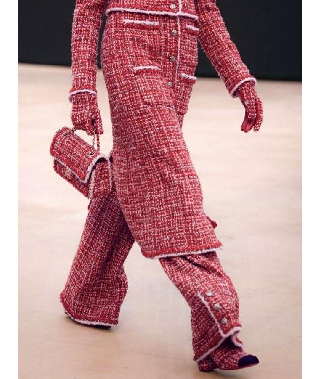 CHANEL Красная твидовая юбка макси, фото 2