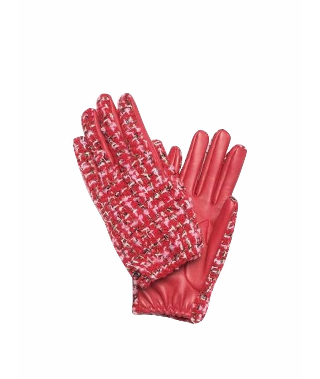 CHANEL Красные перчатки, фото 4