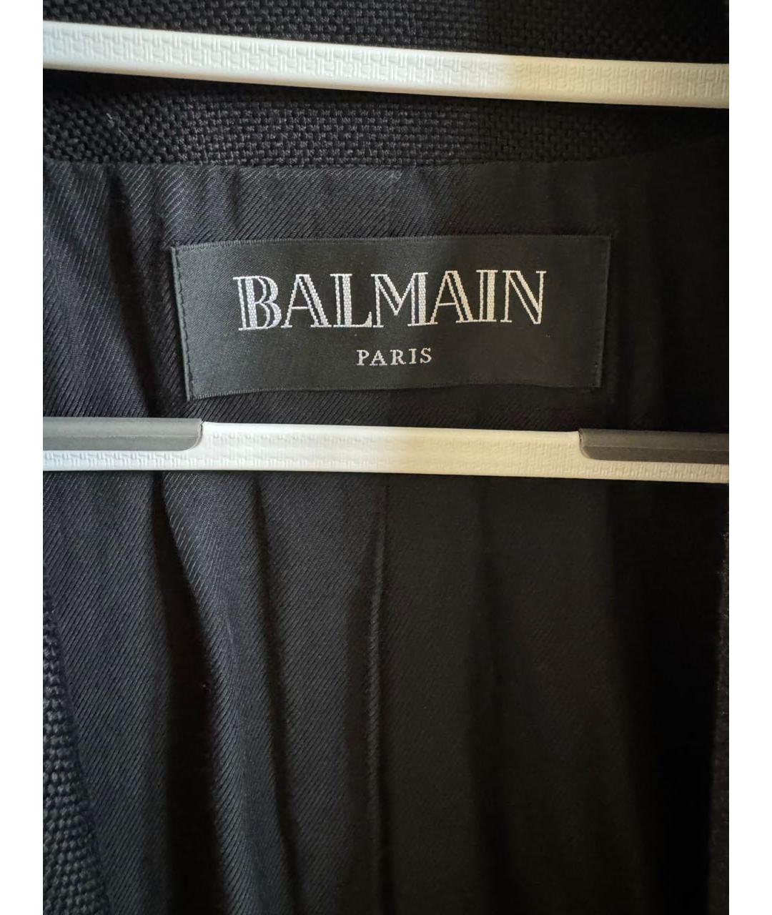 BALMAIN Черный хлопковый жакет/пиджак, фото 3