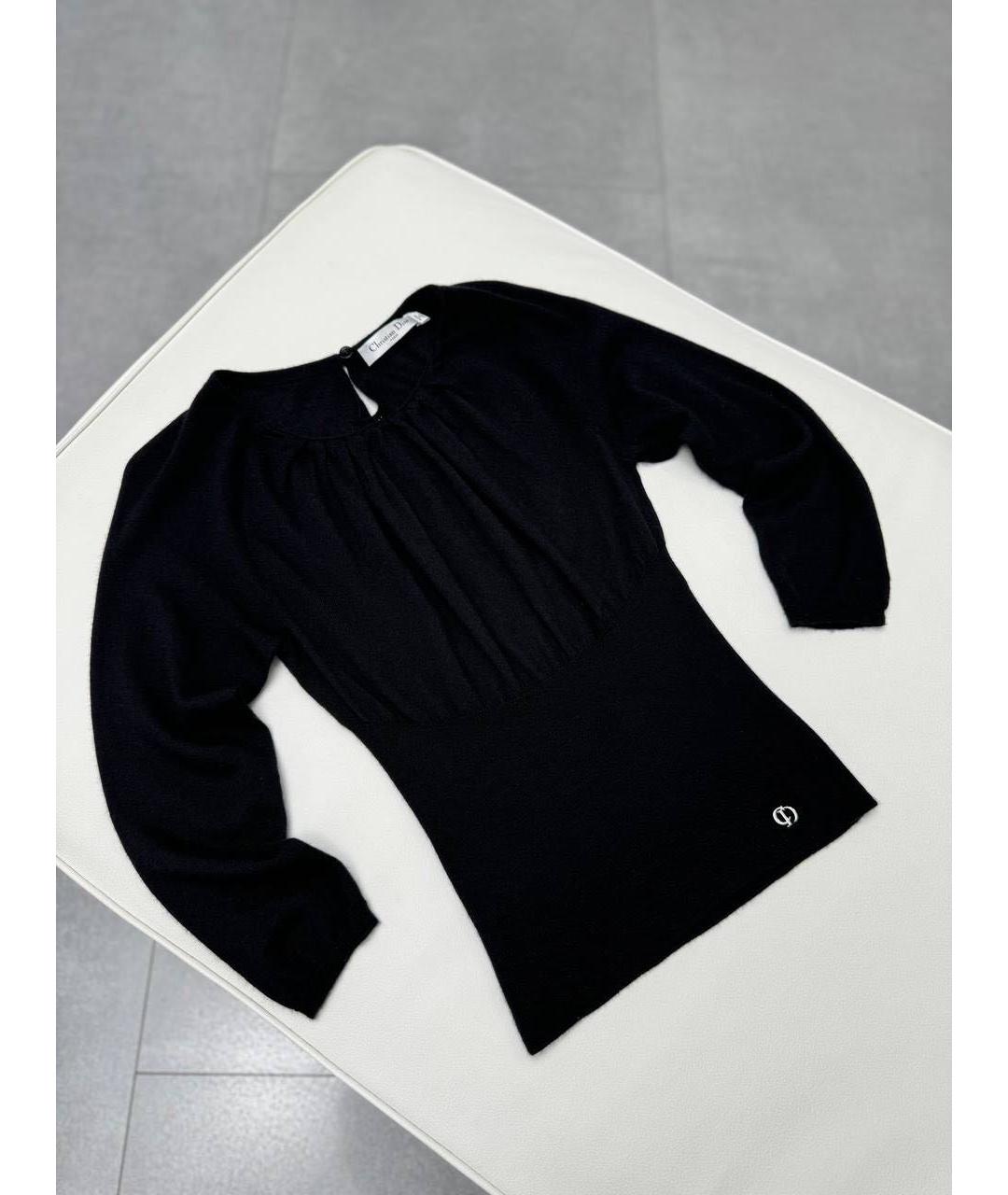 CHRISTIAN DIOR Черный кашемировый джемпер / свитер, фото 6