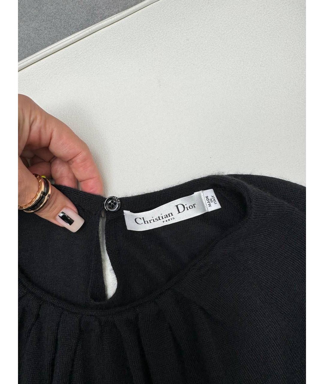 CHRISTIAN DIOR Черный кашемировый джемпер / свитер, фото 5