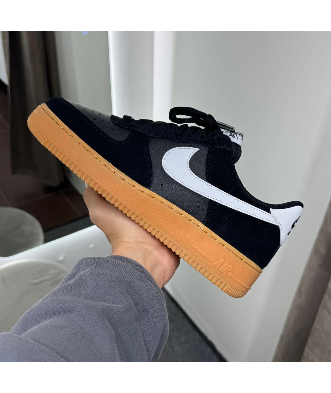 NIKE Черные замшевые низкие кроссовки / кеды, фото 2