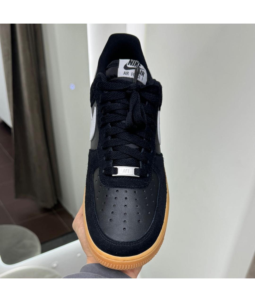 NIKE Черные замшевые низкие кроссовки / кеды, фото 4