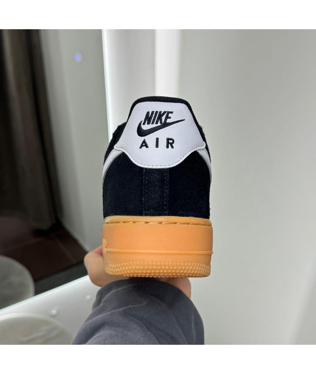 NIKE Черные замшевые низкие кроссовки / кеды, фото 6