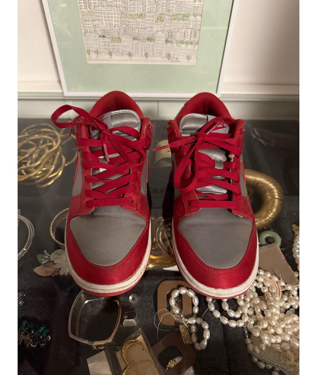 NIKE Красные высокие кроссовки / кеды, фото 2