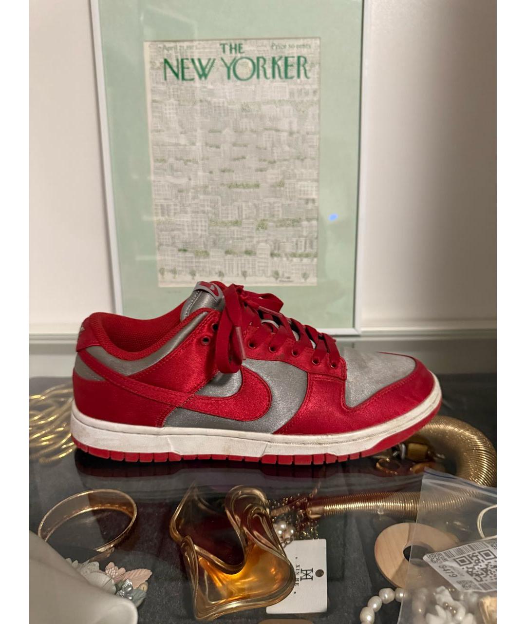 NIKE Красные высокие кроссовки / кеды, фото 6