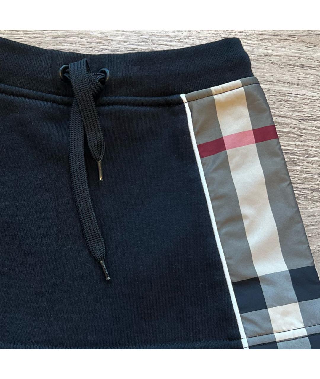 BURBERRY Черная хлопковая юбка, фото 4