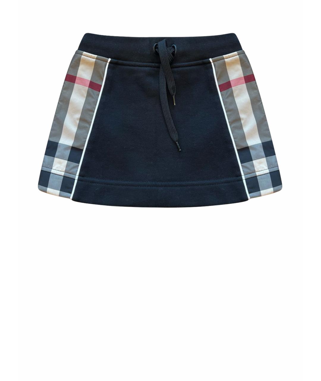 BURBERRY Черная хлопковая юбка, фото 1